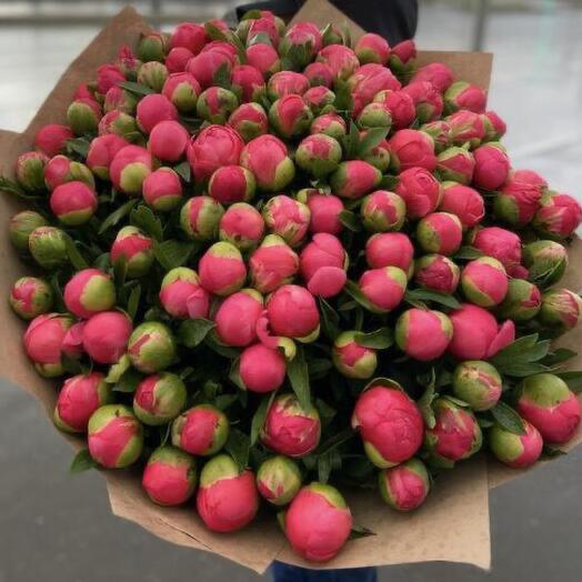 Букет из пионов