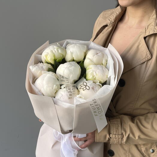 White peonies