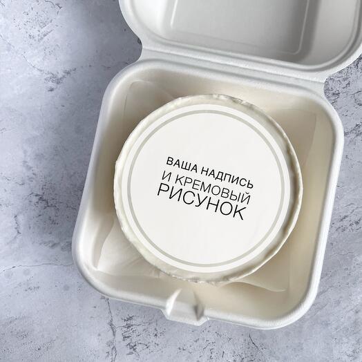 Бенто торт с кремовым рисунком