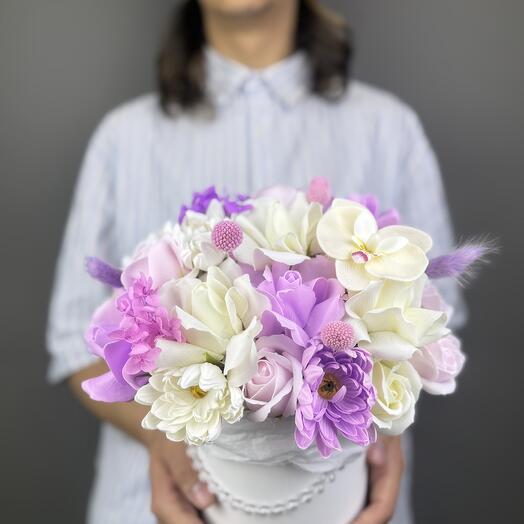 Композиция из мыльных цветов «Нежная Орхидея»