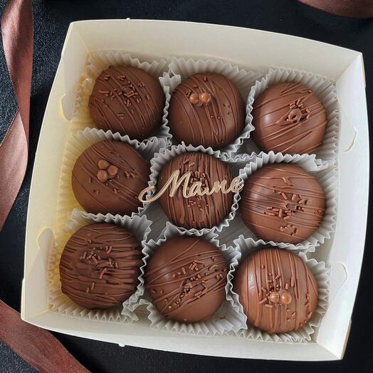 Пирожное картошка с шоколадной начинкой для мамы, подарок на день матери, сюрприз маме