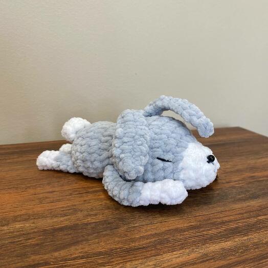 Зайка светло-серый ручной работы