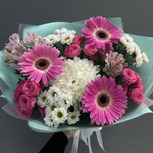 Букет «Blue and Pink»