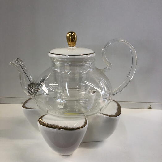 Заварочный чайник с подогревом,, Цветок