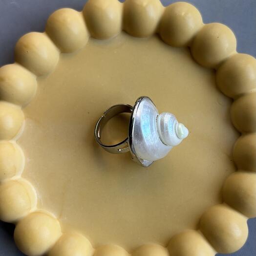 Кольцо с ракушкой