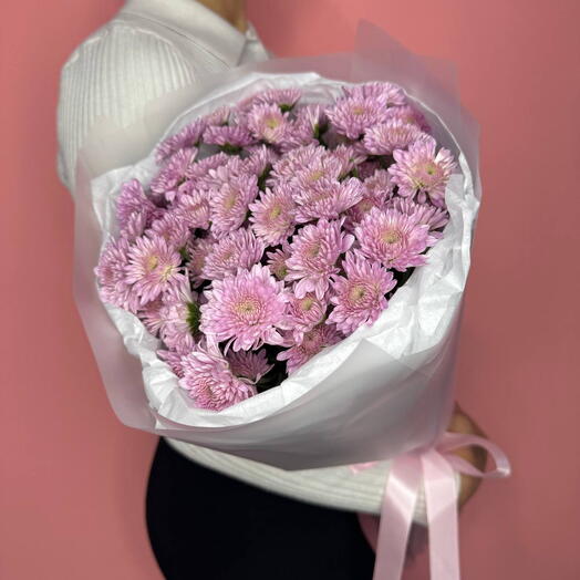 Букет 2504 | нежный букет из 9 кустовых хризантем😍😍😍