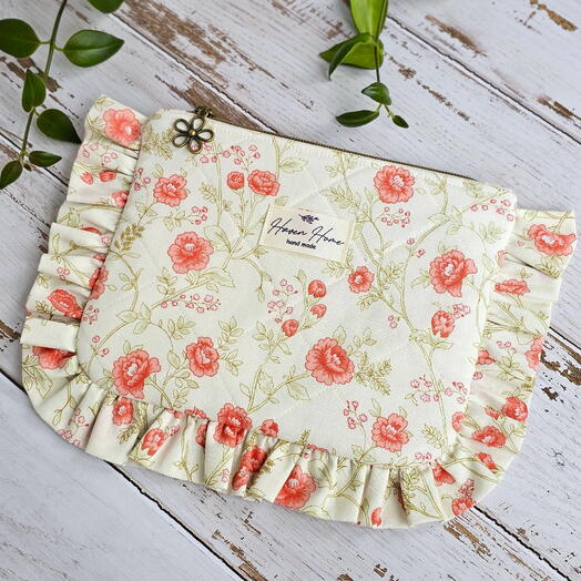 Косметичка ручной работы из премиум хлопка для Любимой девушки