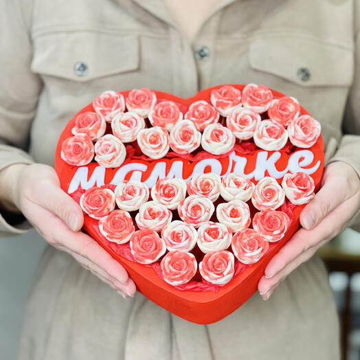 Подарок на 8 марта, цветы из шоколада Мамочке, съедобный букет, розы маме