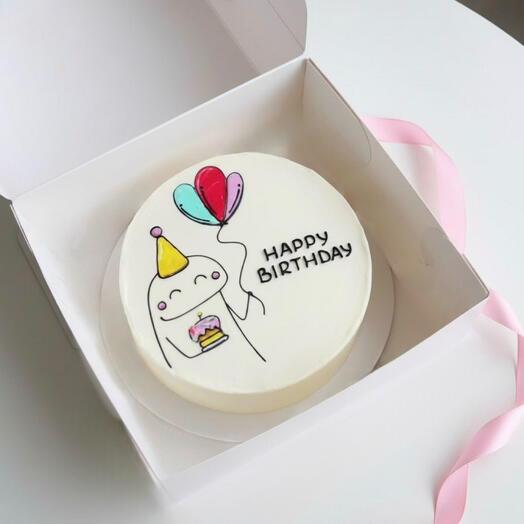 Бенто-торт «Флорк с шариками — Happy Birthday», на день рождения 500 г