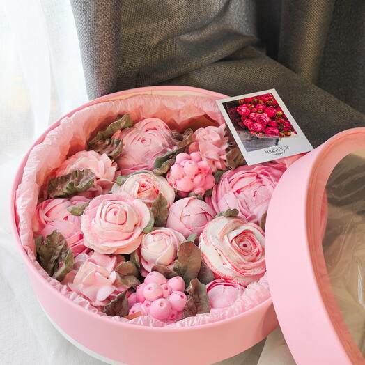 Зефирные цветы в нежной коробочке для мамы💞