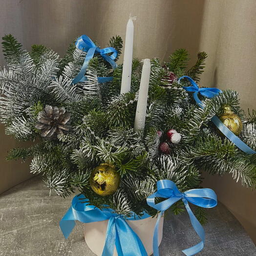 Композиция с нобилисом и свечами