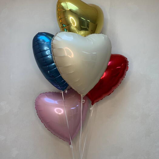 Фонтан из 5 Шаров сердца микс