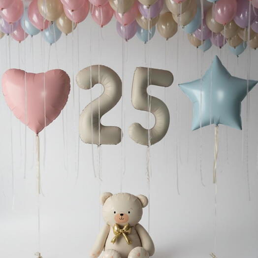 Воздушные шары на 25 лет