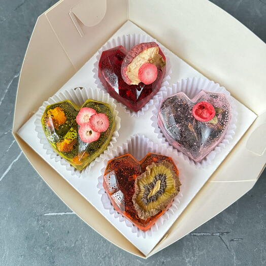 Подарочный набор из больших чайных сердец