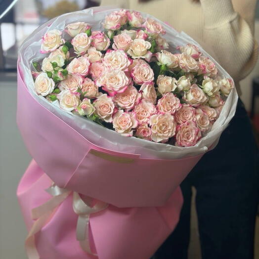 Букет кустовых роз 🌸 15 веточек