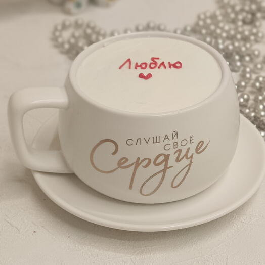 Торт в чайной паре, слушай своё сердце, подарок, девушки,жене,маме,мужчине