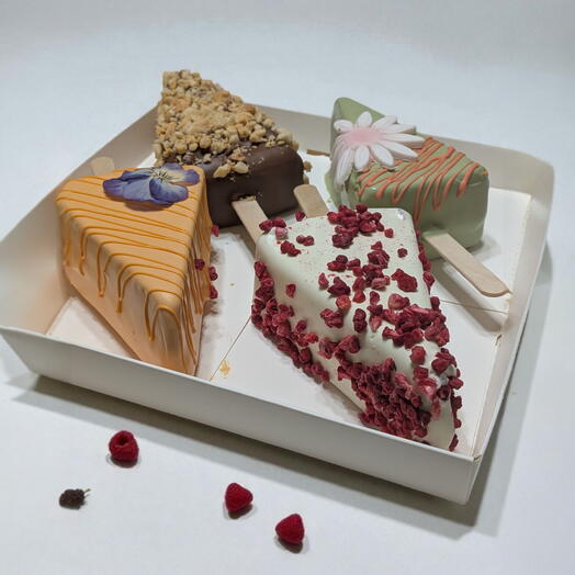 Набор «Квартет наслаждения» — 4 авторских чизкейка на палочке