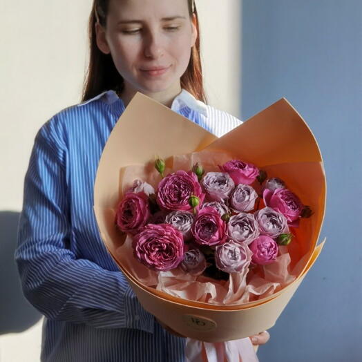 Букет микс из 5 кустовых роз