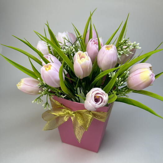 Букет тюльпанов из мыла "Нежность" на 8 Марта