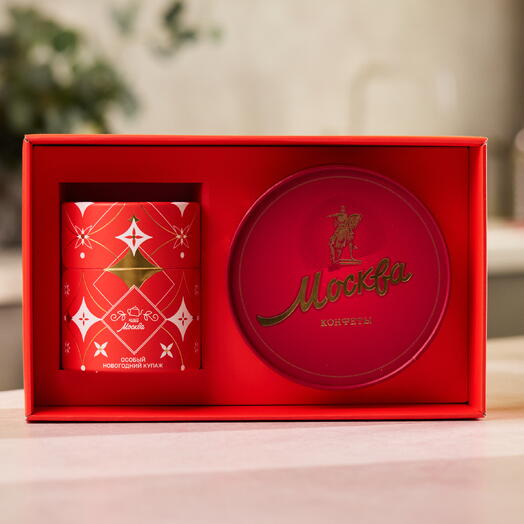Набор чайный "Московское чаепитие" с конфетами
