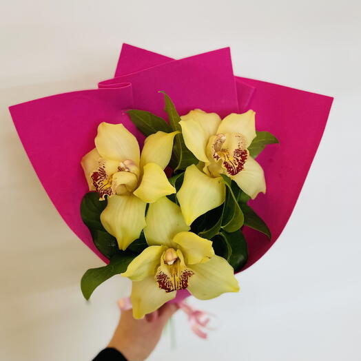 Букет 💐 с орхидей  Тусси мусси ) цвет зависит от наличия товара