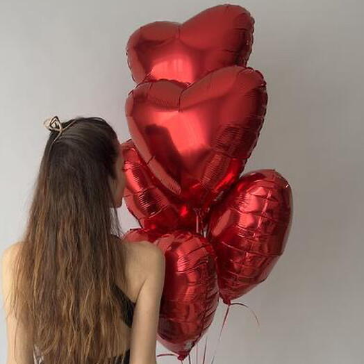 Globos corazón de papel de aluminio