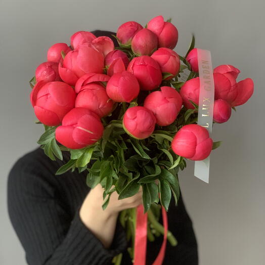 Коралловые пионы 21 шт