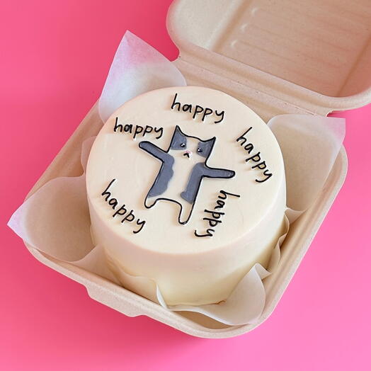 Бенто тортик котик хаппи happy happy happy