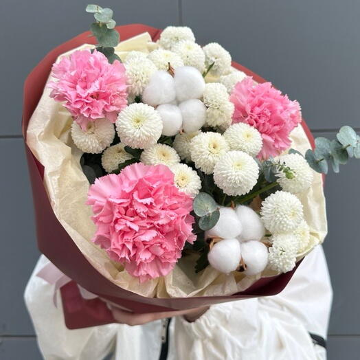 Букет хризантемы Ньютон диантусы 🌸