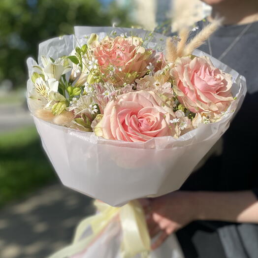 Букет с французскими розами