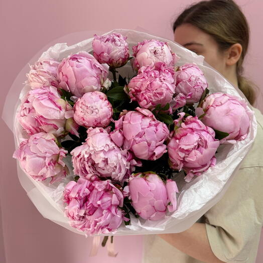 💗Монобукет из пионов Сара Бернар💗