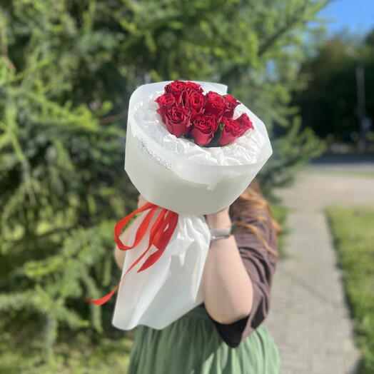 Букет 11 роз сорта «Родос»