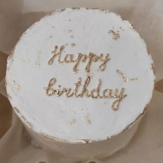 Бенто-торт из серии "Happy birthday" с золотом