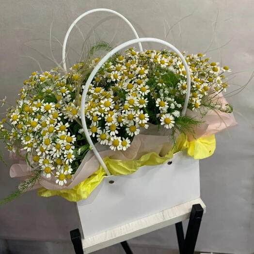 Композиция с ромашками