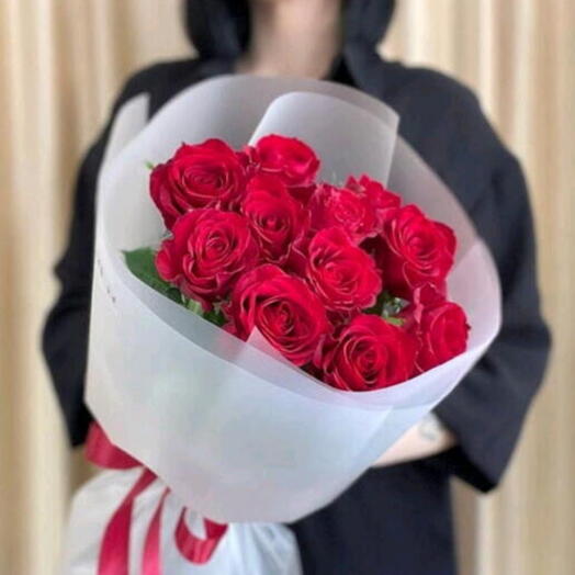 Букет красных роз 🌹🎀