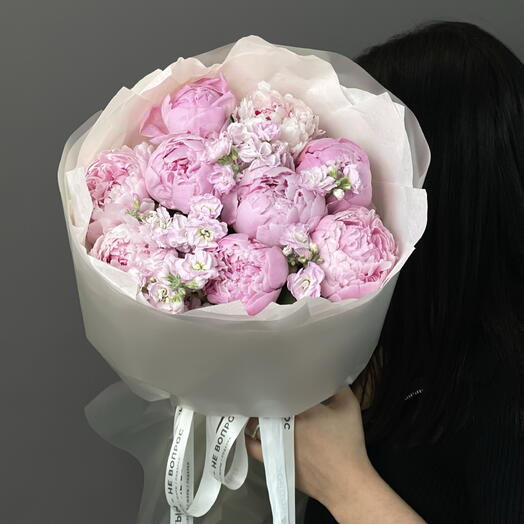 Вау-букет с пионами 🌸 | «S»