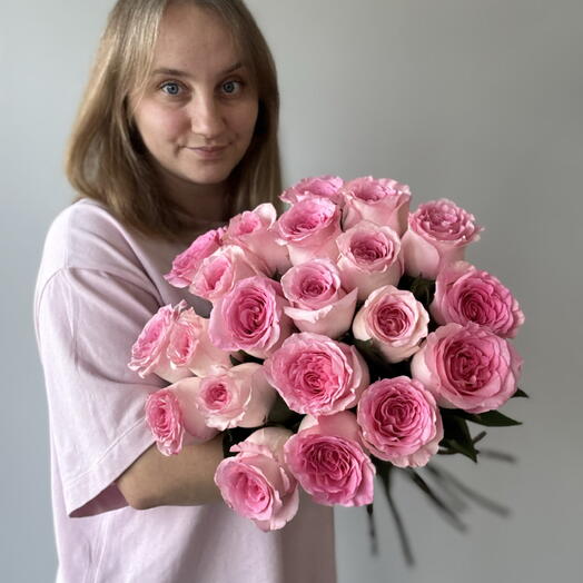 Эквадорская роза 21 шт 60 см