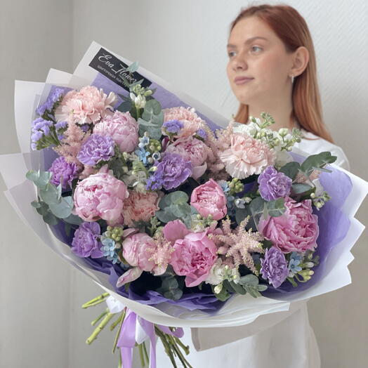 Изысканный букет самых тёплых оттенках