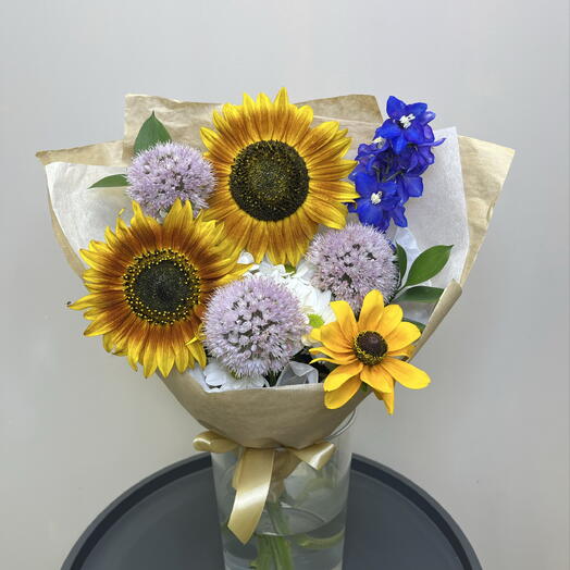 Летний букет с подсолнухами 🌻