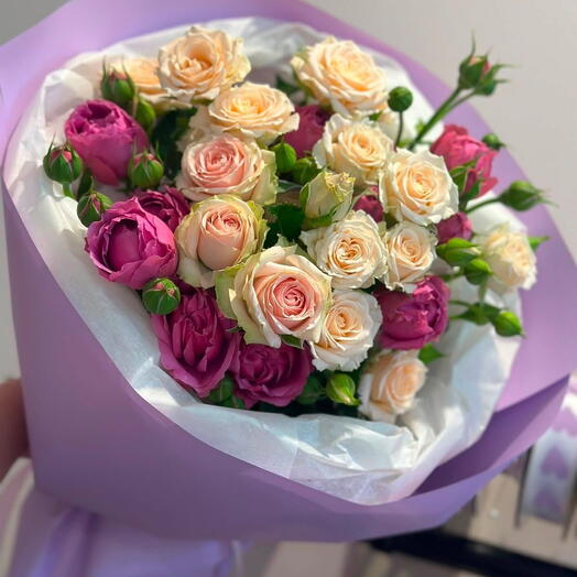 Fresh Pink   Cream Garden Mix