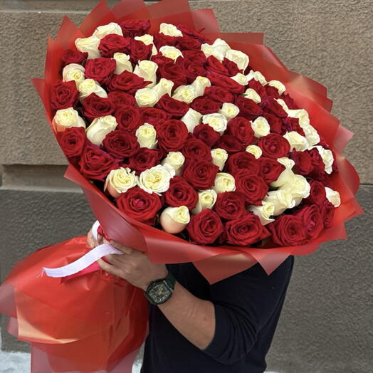 🌹ШИКАРНЫЙ БУКЕТ ИЗ 101 РОЗЫ МИКС🌹