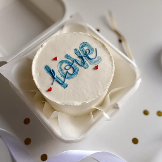 🤍 бенто-торт 500г love в синем цвете Для него