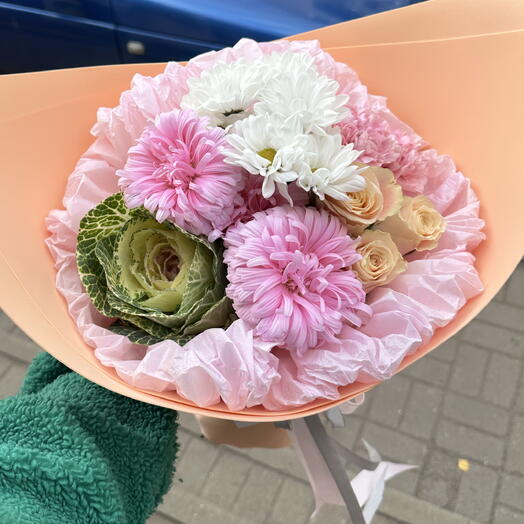 Букет «Розовый закат»
