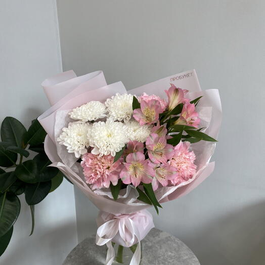Букет-комплимент в розовых тонах💗