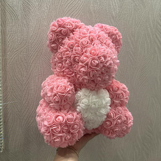 Мишка из фомерана розовая