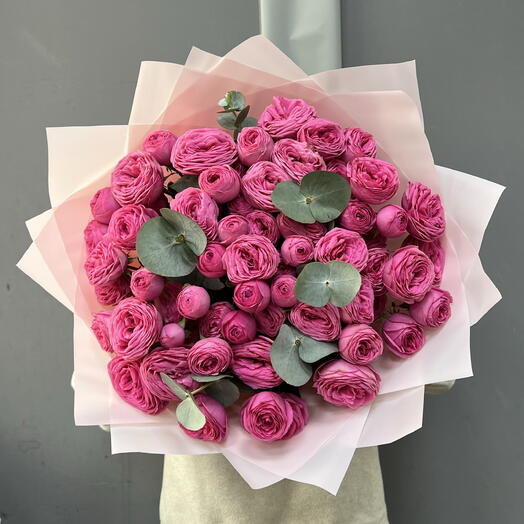 Пионовидные Кустовые Розы Жизель 15 шт 💘