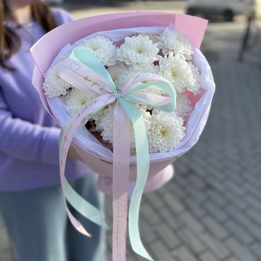 Букет из хризантем Неженка