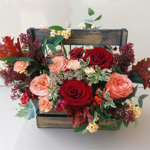 Caja de flores "vals de Otoño"