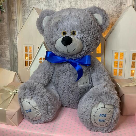 Teddy bear 90 cm " TED " gray