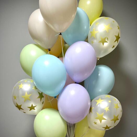 Шары цвета Маккарони» 21 шт